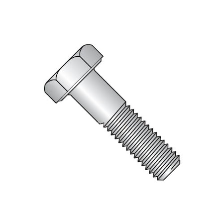 1/2-13 Hex Head Cap Screw, Plain 18-8 Stainless Steel, 1 In L, 100 PK